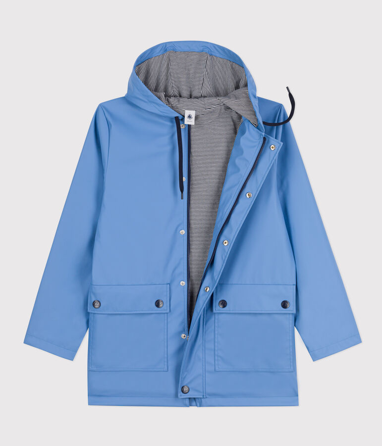 Iconic Recycled Fabric and Organic Cotton Raincoat blue