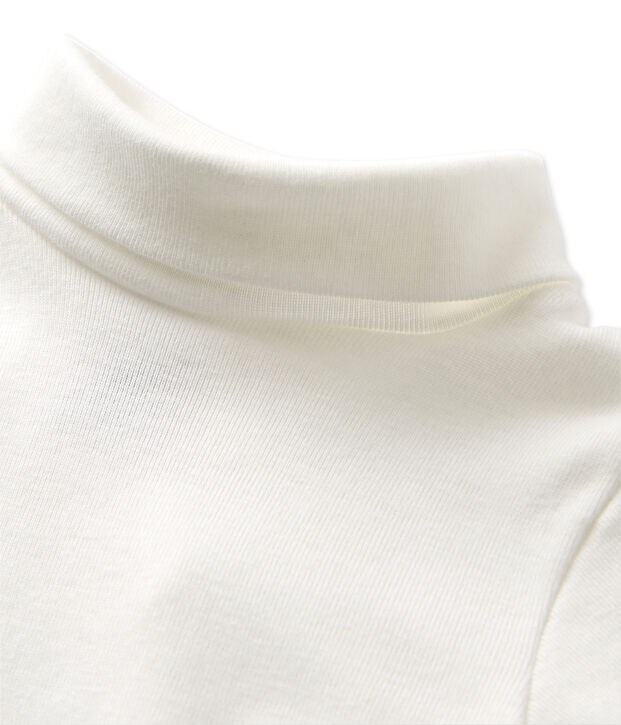 Babies' roll neck bodysuit Lait white