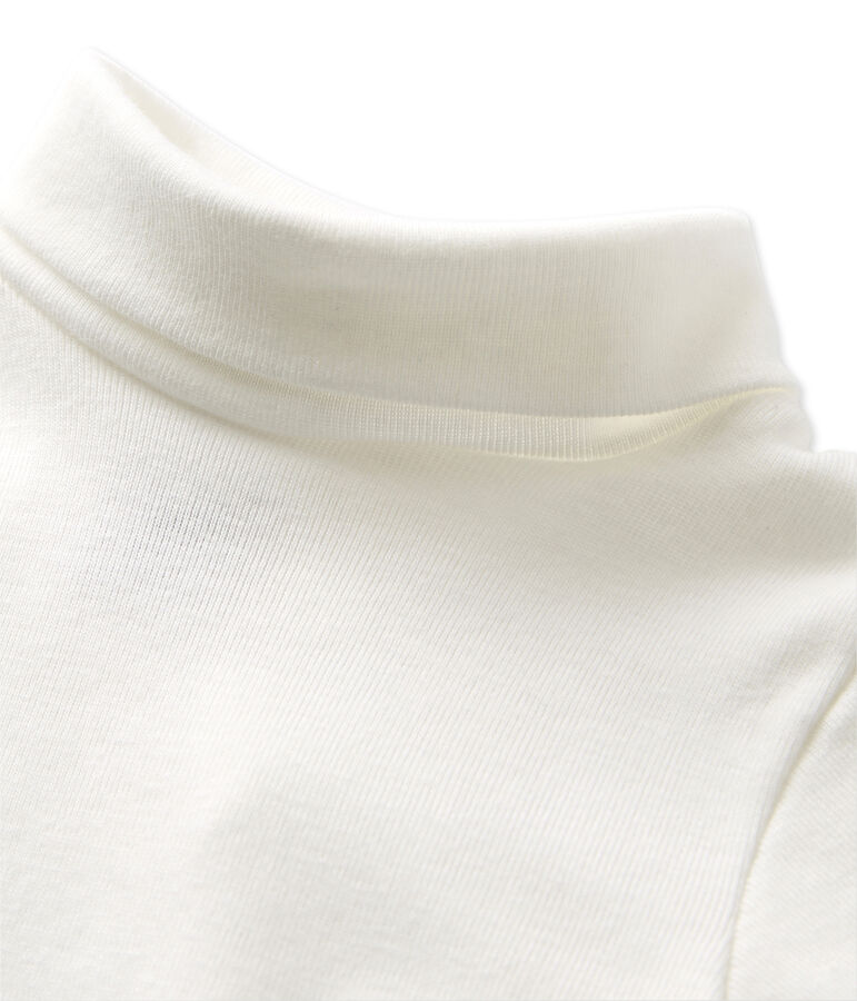 Babies' roll neck bodysuit Lait white