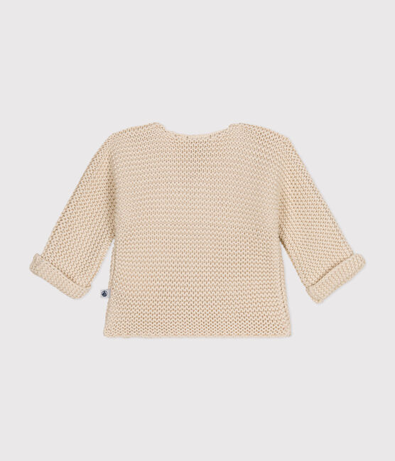 Babies' Moss Stitch Knit Cardigan AVALANCHE Ecru