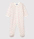 Babies' Footless Cotton Sleepsuit with Petit Bateau Je t'aime