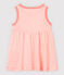 Baby Girls' Sleeveless Stripy Ribbed Dress GRETEL pink/MARSHMALLOW white