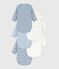 Pack of babies' long-sleeved printed cotton wrapover bodies variante 1