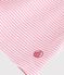 Children's short-sleeved stripy T-shirt pink/white