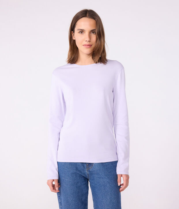 Women's Iconic long-sleeved cotton cocotte stitch T-shirt PARME