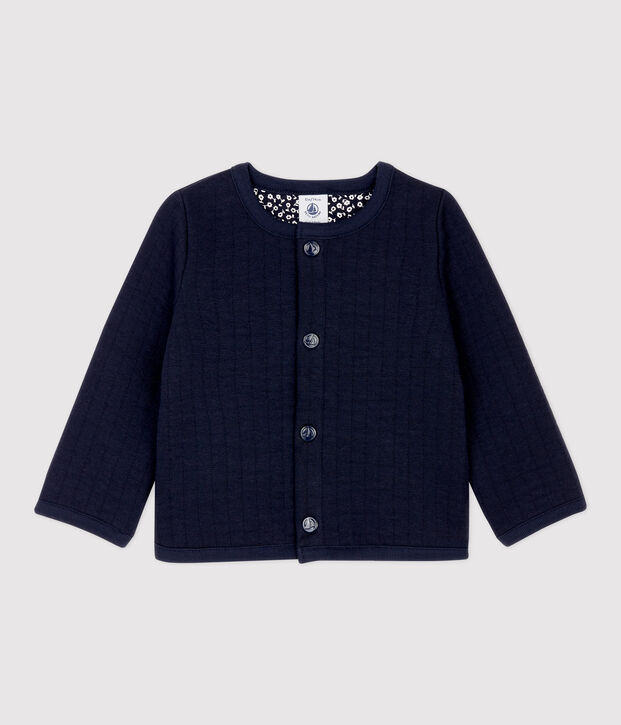 Babies' Quilted Tube Knit Cardigan SMOKING