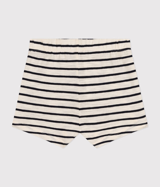Babies' Slub Jersey Shorts AVALANCHE white/SMOKING blue