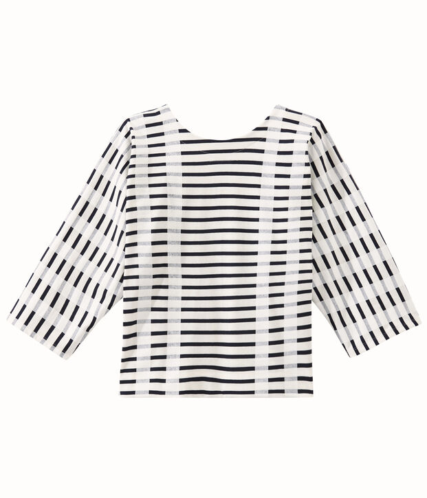 Kimono breton for woman white/blue