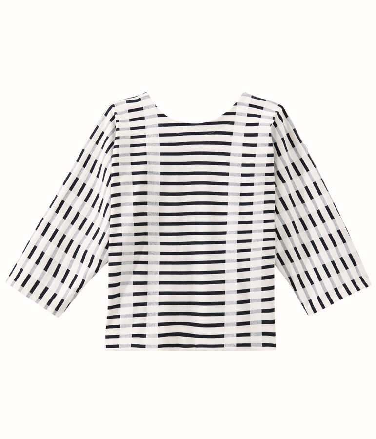 Kimono breton for woman white/blue