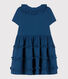 Girls' short-sleeved cotton gauze dress