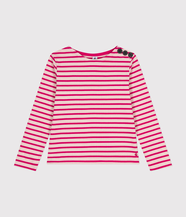 Women's Buttoned Cotton Breton Top pink/pink