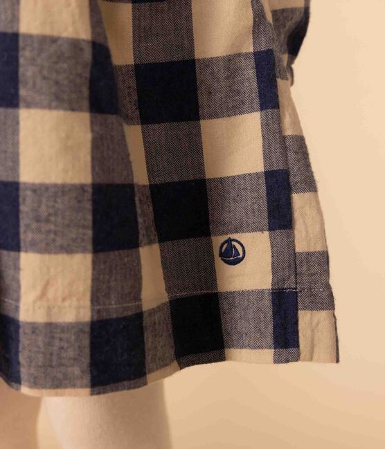 Girls' long-sleeved dress in checked cotton flannel INCOGNITO /AVALANCHE