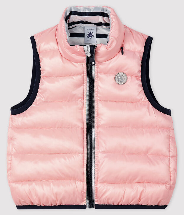 Baby's reversible puffer jacket pink