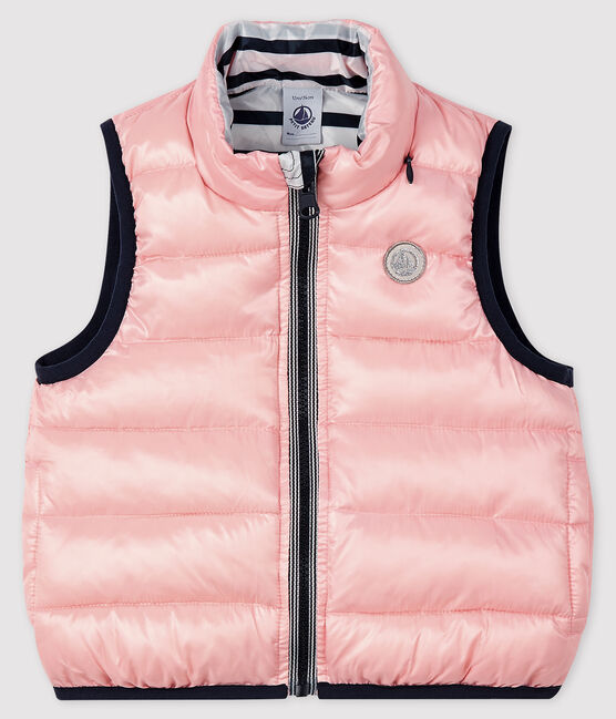 Baby's reversible puffer jacket MINOIS pink