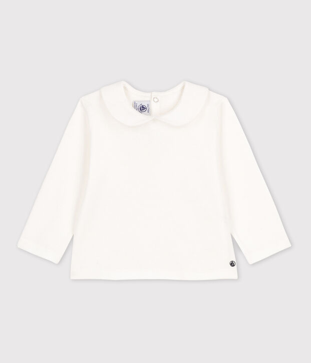 Babies' Long-Sleeved Cotton Blouse white