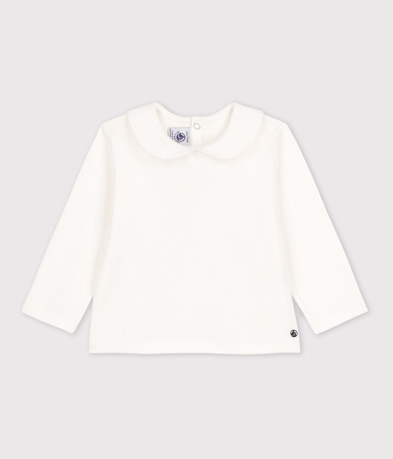Babies' Long-Sleeved Cotton Blouse white