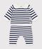 Babies' set in a stripy knit blue/blue