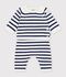 Babies' set in a stripy knit blue/blue