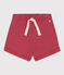 Babies' Plain Slub Jersey Shorts PAPI pink