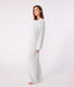 Women's straight-leg plain velour pyjamas