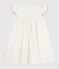 Children's short-sleeved cotton dress white