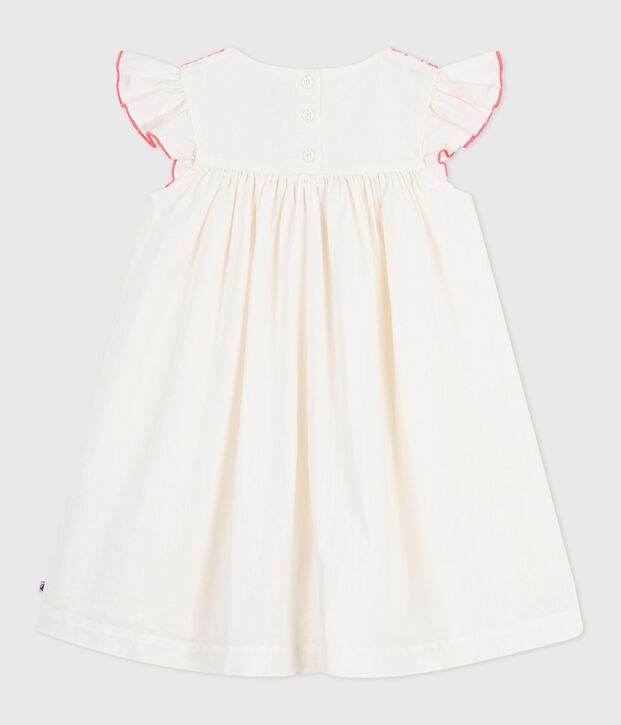 Children's short-sleeved cotton dress white