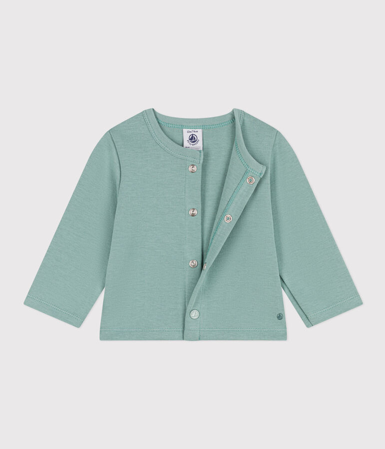 Babies' Thick Jersey Cardigan PAUL green
