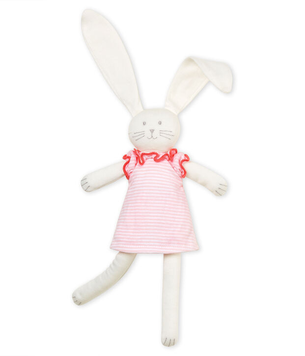 Rabbit in clothing comforter pink/white