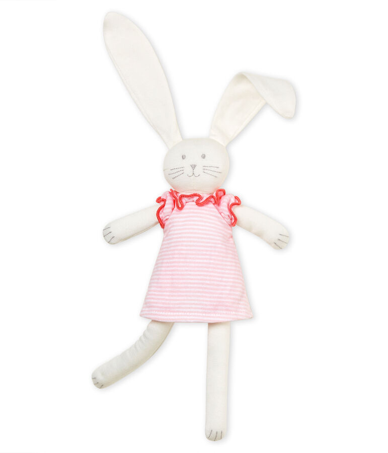 Rabbit in clothing comforter pink/white
