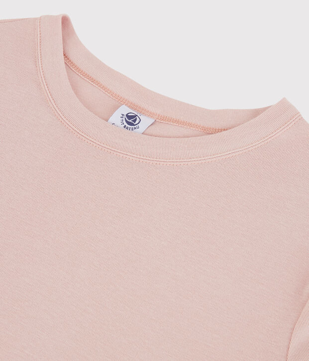 Women's Iconic Round-Neck Cotton T-Shirt pink