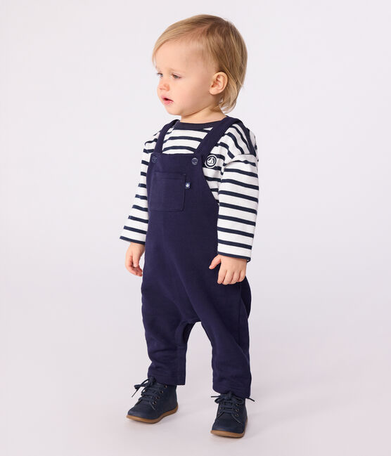 Babies' long-leg dungarees in plain cotton SOIR