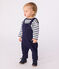 Babies' long-leg dungarees in plain cotton SOIR