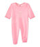 Baby's velour sleepsuit PETAL pink