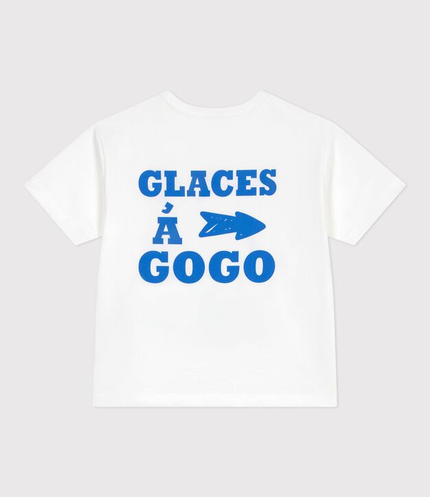 Children's short-sleeved cotton T-shirt white