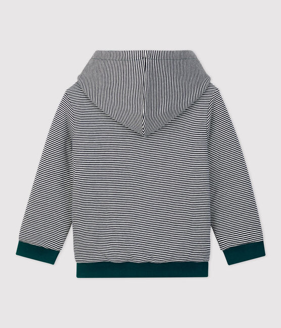 Babies' Sherpa Cardigan MARSHMALLOW white/PINEDE green