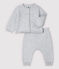 Babies' Grey Organic Cotton Knit Clothing - 2-Pack POUSSIERE CHINE grey