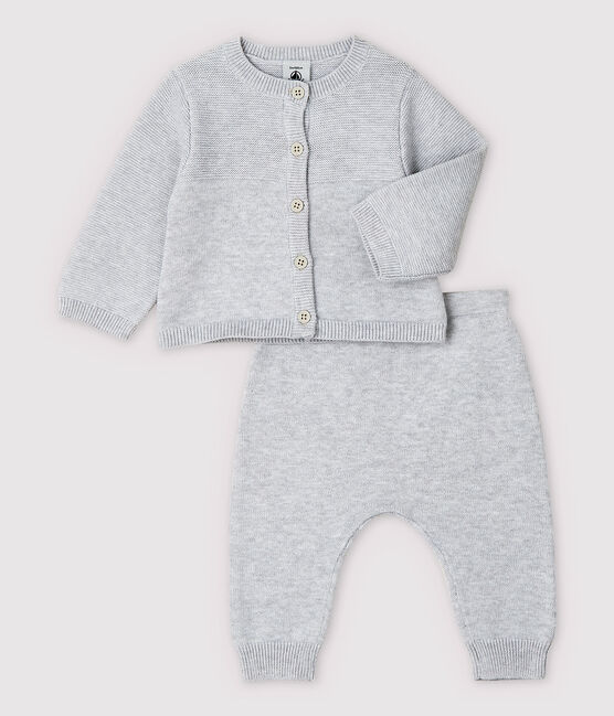 Babies' Grey Organic Cotton Knit Clothing - 2-Pack POUSSIERE CHINE grey