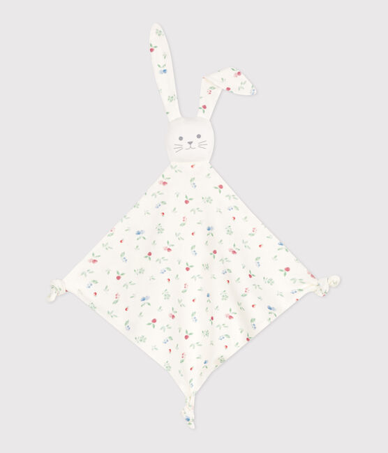 Babies' printed cotton comforter MARSHMALLOW white/MULTICO white