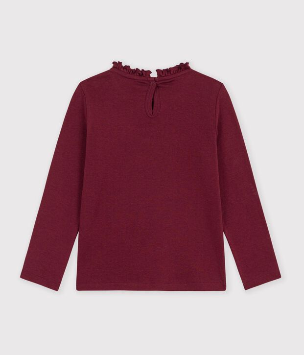 Children's long-sleeved plain T-shirt with a collar TRUFFE