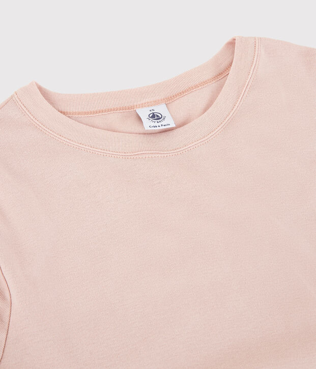 Women's Iconic Round-Neck Cotton T-Shirt pink