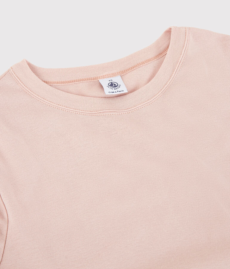 Women's Iconic Round-Neck Cotton T-Shirt pink