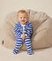 Babies' velour Christmas pyjamas CALVIN blue/MARSHMALLOW