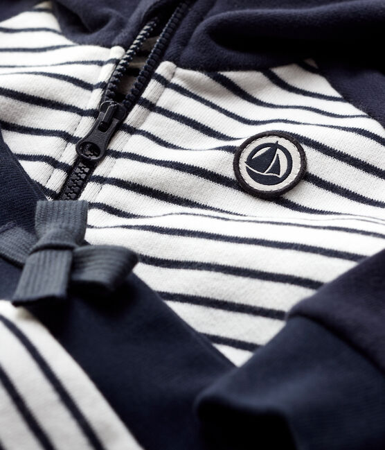 Babies' Fleece Tracksuit SMOKING blue/MARSHMALLOW white