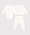Babies' floral-print cotton set in a gift box Ecru/multicolor