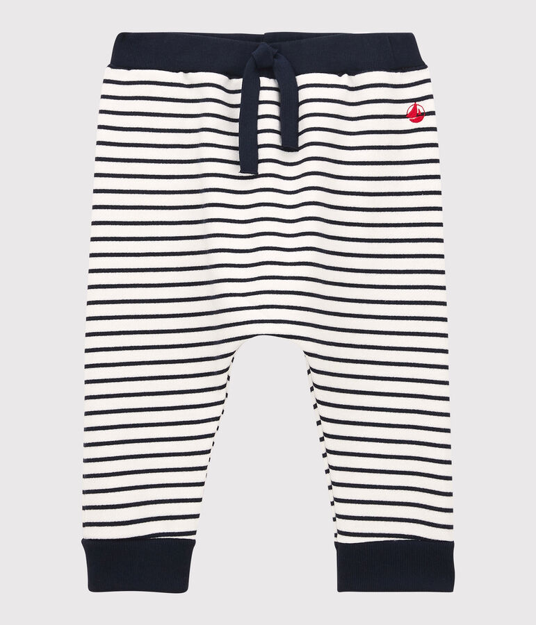 Babies' Fleece Trousers white/blue