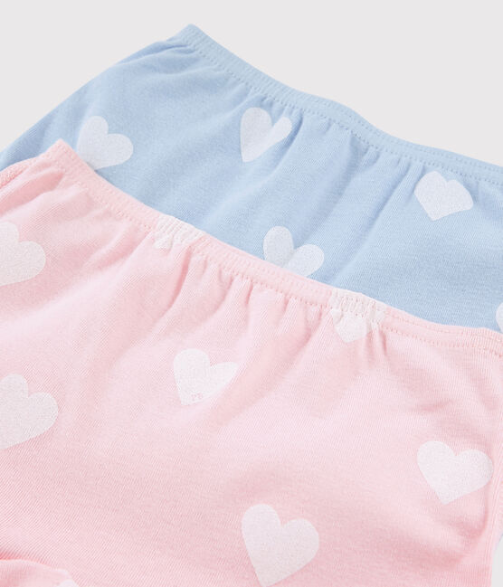 Girls' Heart Pattern Organic Cotton Hipsters - 2-Pack variante 1