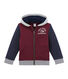 Boy's zipped sweatshirt in cotton sweatshirt and sherpa