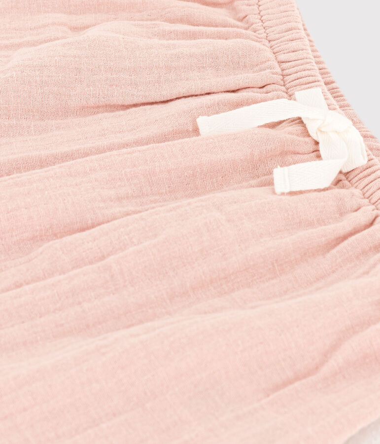 Babies' Cotton Gauze Trousers pink