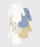 Pack of long-sleeved animal-print cotton bodies for babies multicolor