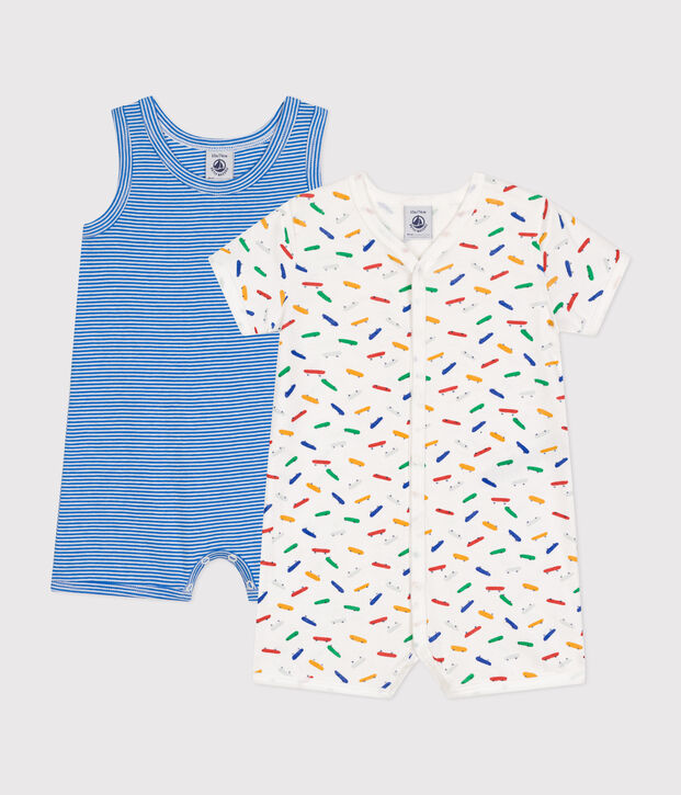Babies' Cotton Playsuits - 2-Pack multicolor